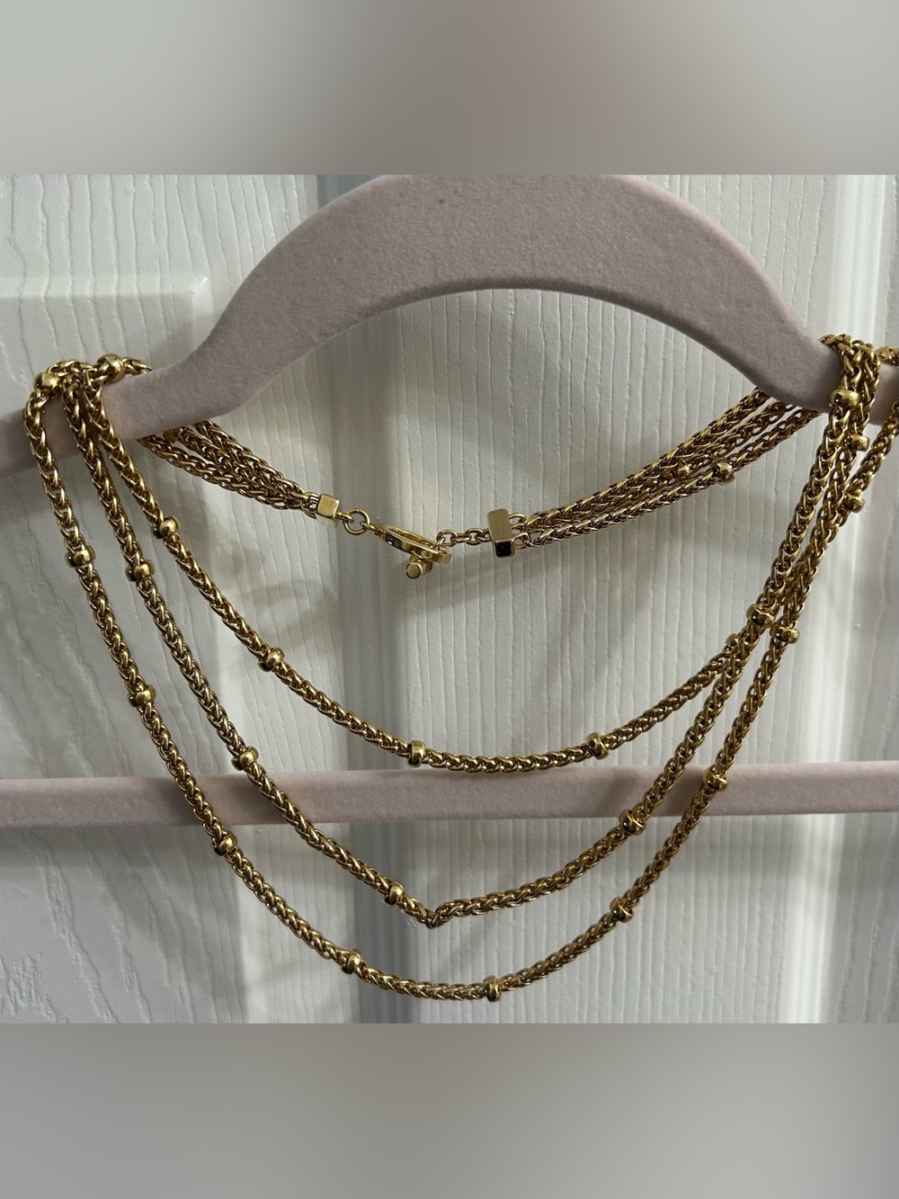 Gold Multi-Strand Rope Chain Necklace